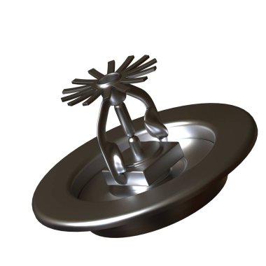 Beyaz arka planda yangın fıskiyesi, izole. Yüksek çözünürlüklü 3D tasarım. Büyütülebilir ve arka plan ya da doku olarak kullanılabilir..