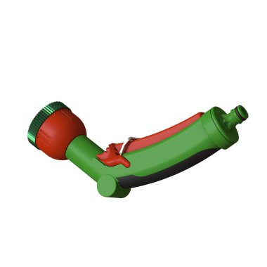 Hortumu sulamak için hortumla ıslat. Hortum hortumu beyaz arka planda izole edilmiş su püskürtüyor. Yüksek çözünürlüklü 3D tasarım. Büyütülebilir ve arka plan ya da doku olarak kullanılabilir..