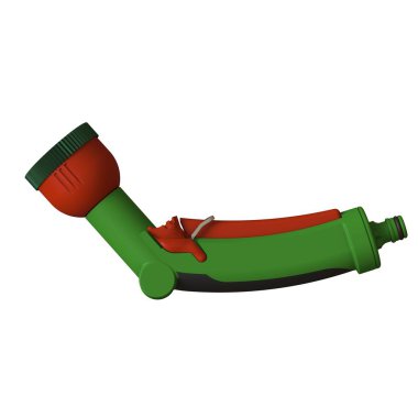 Hortumu sulamak için hortumla ıslat. Hortum hortumu beyaz arka planda izole edilmiş su püskürtüyor. Yüksek çözünürlüklü 3D tasarım. Büyütülebilir ve arka plan ya da doku olarak kullanılabilir..