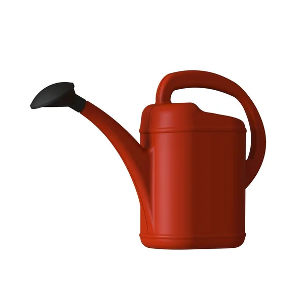 Red Garden Watering Can White Background Isolate Rendering Excellent Quality — Stock Photo, Image