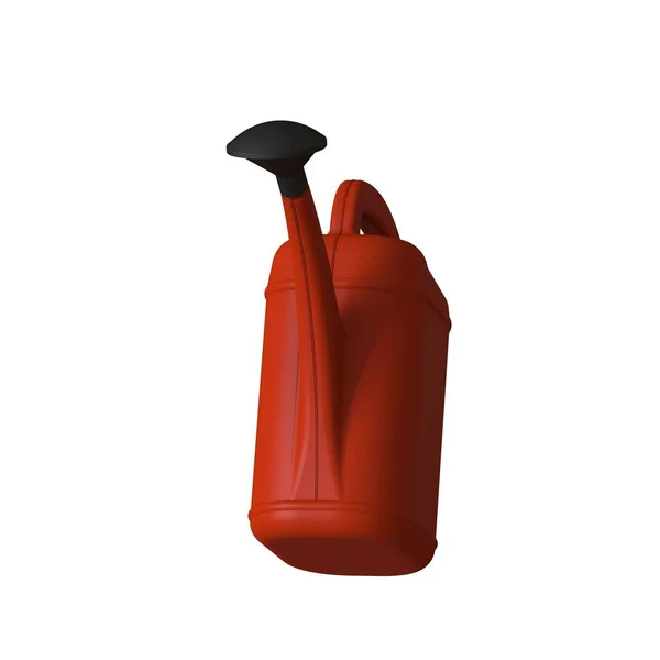 Red Garden Watering Can White Background Isolate Rendering Excellent Quality — Stock Photo, Image