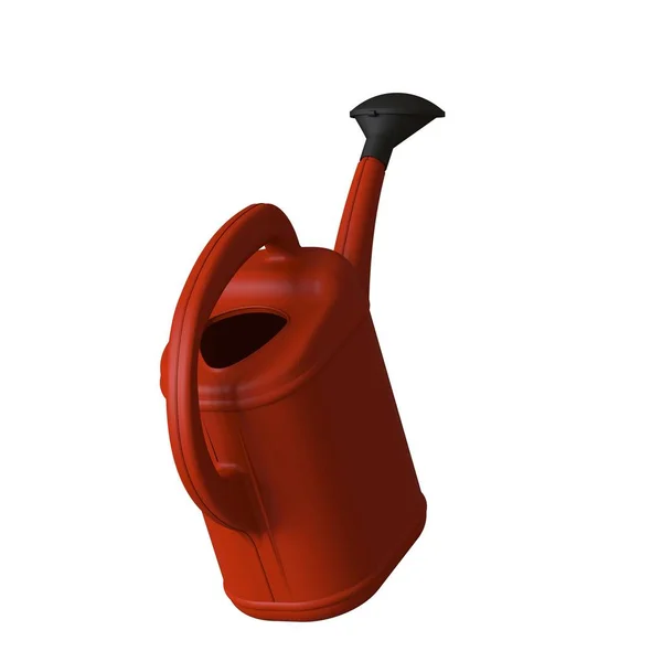 Red Garden Watering Can White Background Isolate Rendering Excellent Quality — Stock Photo, Image