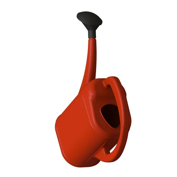 Red Garden Watering Can White Background Isolate Rendering Excellent Quality — Stock Photo, Image