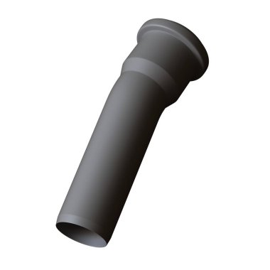 Beyaz arka planda plastik kanalizasyon borusu grisi, izole. Yüksek çözünürlüklü 3D tasarım. Büyütülebilir ve arka plan ya da doku olarak kullanılabilir..