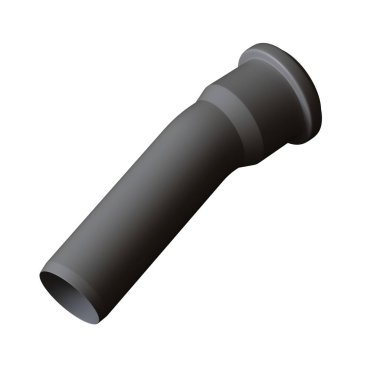 Beyaz arka planda plastik kanalizasyon borusu grisi, izole. Yüksek çözünürlüklü 3D tasarım. Büyütülebilir ve arka plan ya da doku olarak kullanılabilir..