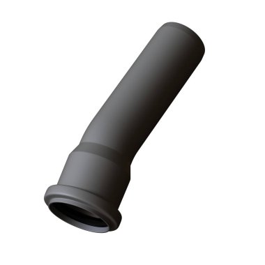 Beyaz arka planda plastik kanalizasyon borusu grisi, izole. Yüksek çözünürlüklü 3D tasarım. Büyütülebilir ve arka plan ya da doku olarak kullanılabilir..