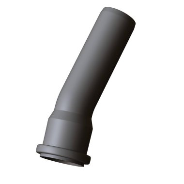 Beyaz arka planda plastik kanalizasyon borusu grisi, izole. Yüksek çözünürlüklü 3D tasarım. Büyütülebilir ve arka plan ya da doku olarak kullanılabilir..