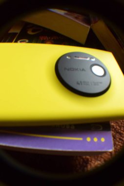 sarı telefon makro fotoğrafçılık teçhizat fotoğrafı