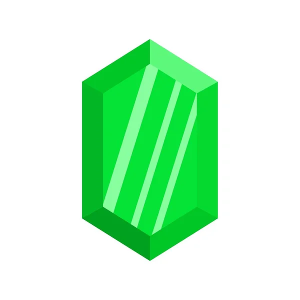 Zielona ikona nieugięty, płaski. — Wektor stockowy