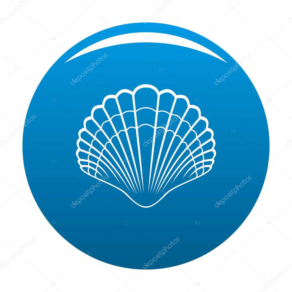 Big shell icon vector blue