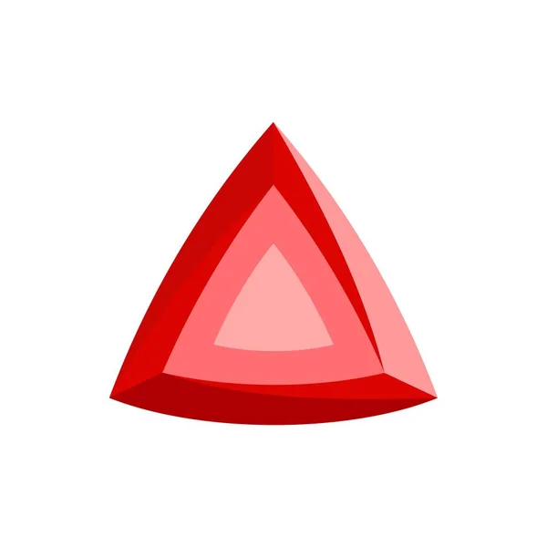 Ícone de diamante vermelho, estilo plano . — Vetor de Stock
