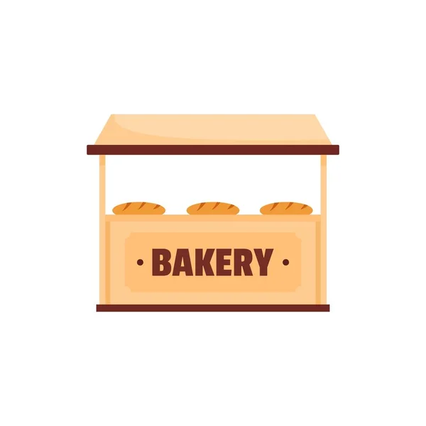 Icône de boulangerie, style plat . — Image vectorielle
