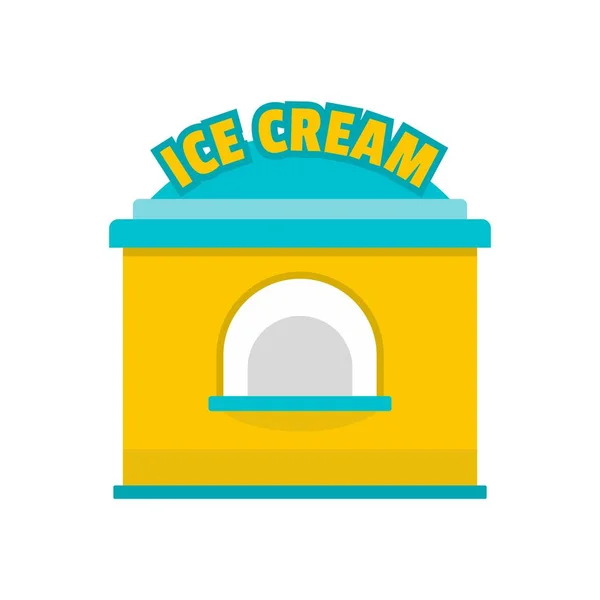 Ice creme trade icon, flat style. — Stock Vector