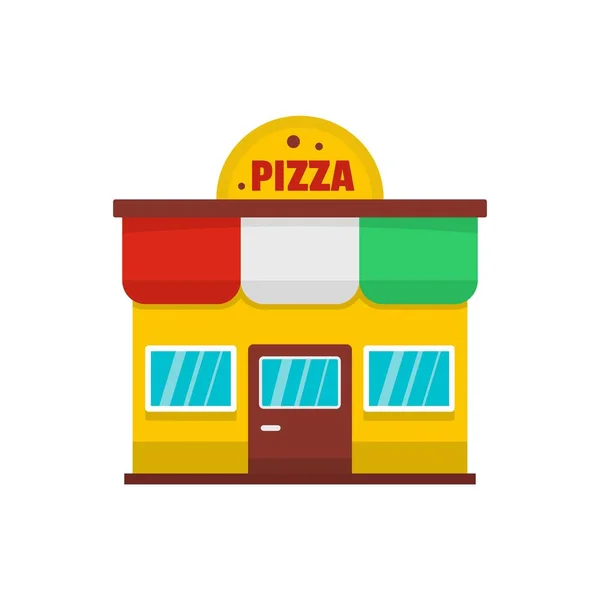Pizzeria-Ikone, flacher Stil. — Stockvektor