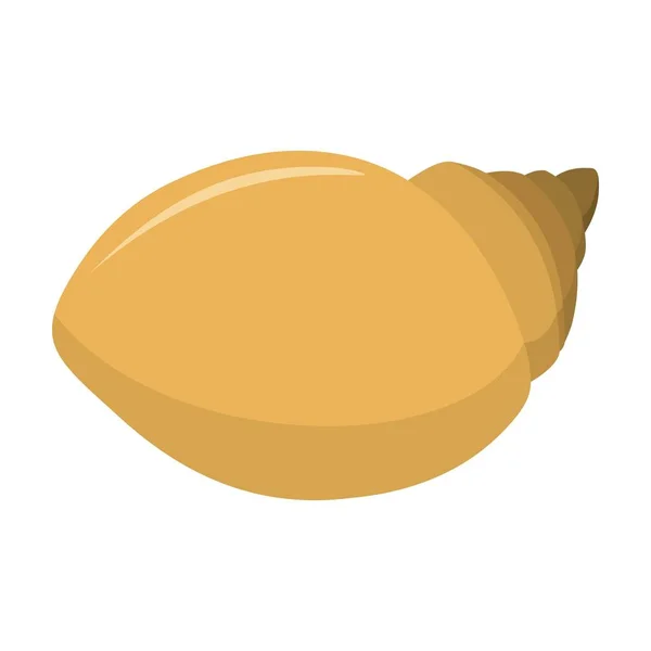 Měkkýši shell ikonu, plochý — Stockový vektor