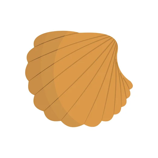 Naturen shell ikonen, platt stil — Stock vektor