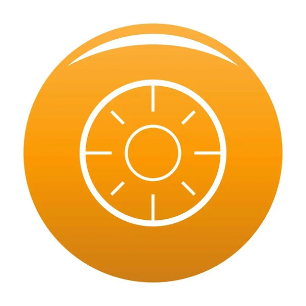 Retrovisión icono vector naranja — Archivo Imágenes Vectoriales