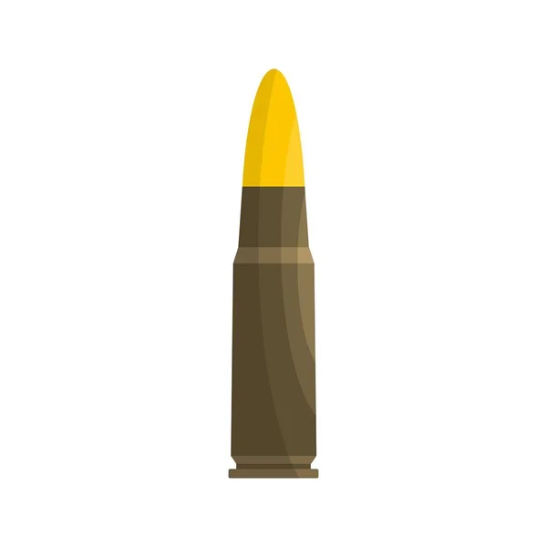 Gun cartridge icon, flat style — Stock Vector