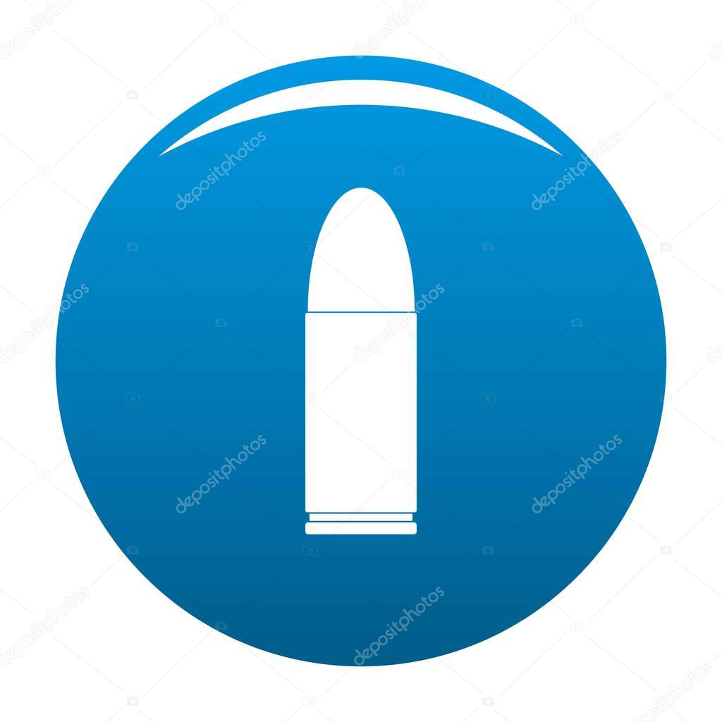 Pistol icon vector blue