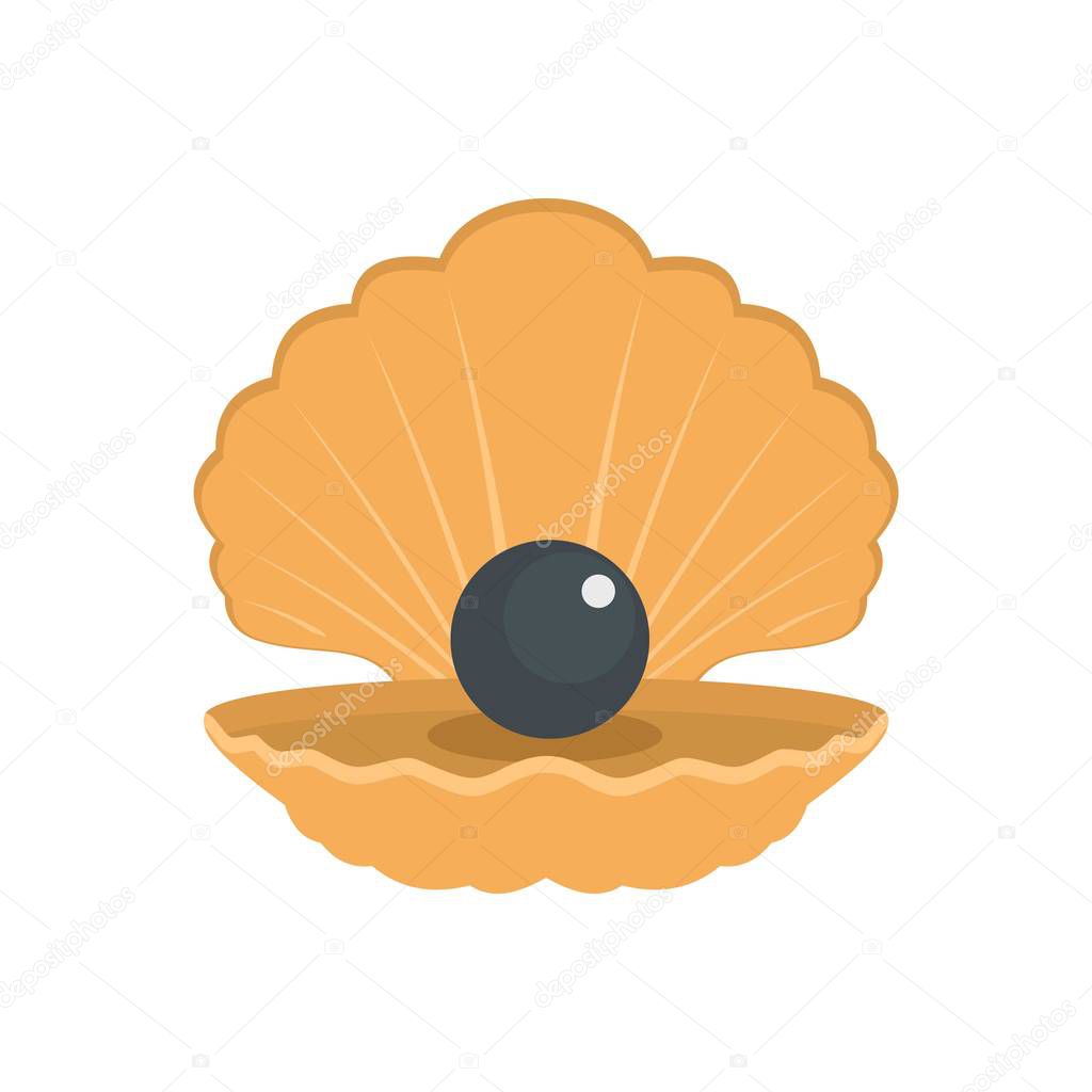 Opened shell icon, flat style