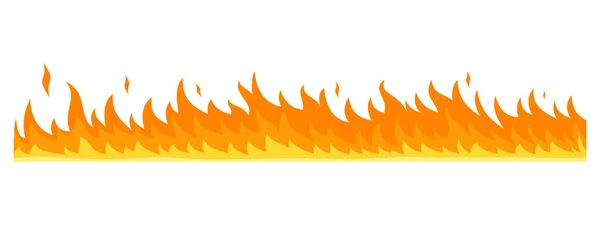 Οριζόντια, επίπεδη στυλ banner φλόγα — Διανυσματικό Αρχείο