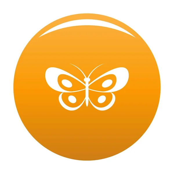 Mariposa tropical icono vector naranja — Vector de stock