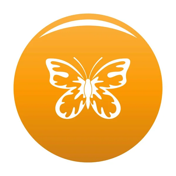 Verano mariposa icono vector naranja — Vector de stock