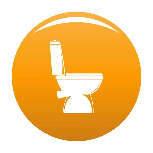 Home toilet icon vector orange — Stock Vector