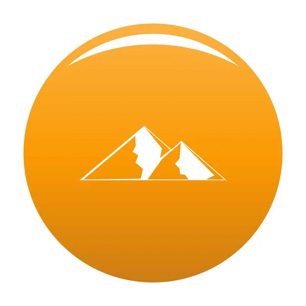 Гора для экстремальных иконок оранжевый — стоковый вектор