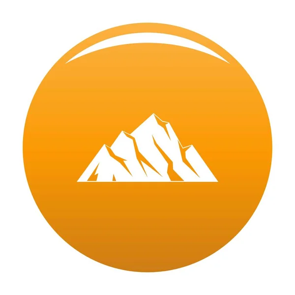 Extrema berg ikonen vektor orange — Stock vektor