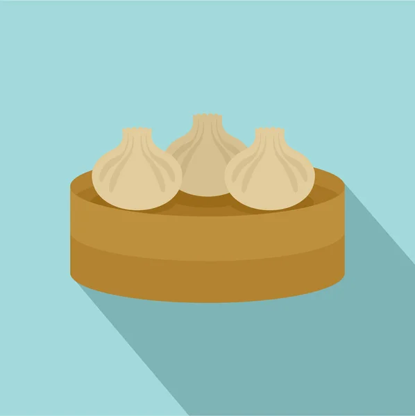 Traditionell taiwan tårta ikon, platt stil — Stock vektor