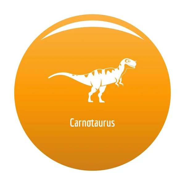 Carnotaurus icono vector naranja — Vector de stock