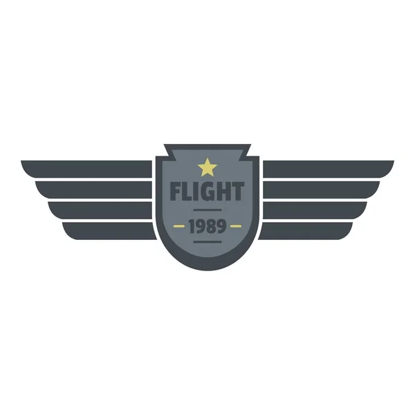 Uçuş 1989 simgesi logosu, düz stil — Stok Vektör
