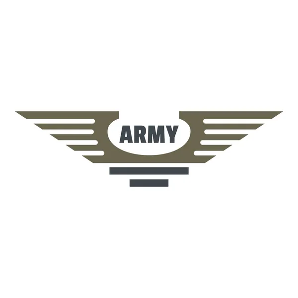 Logotipo do ícone do exército, estilo plano —  Vetores de Stock