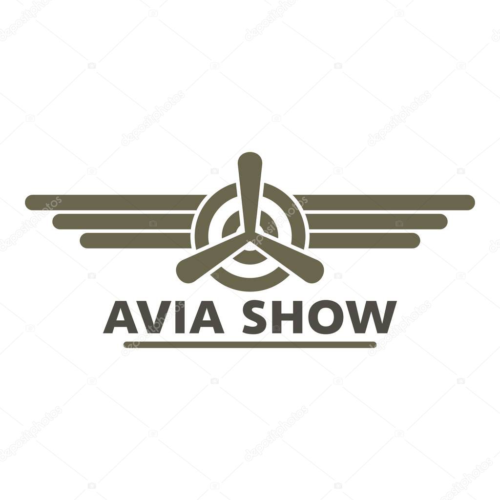 Avia show icon logo. Flat illustration of avia show vector icon logo for web design isolated on white background