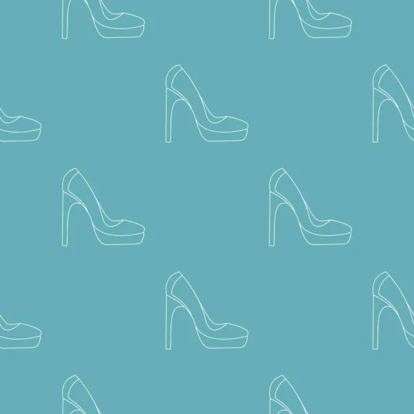 Sapatos de mulher padrão vetor sem costura — Vetor de Stock
