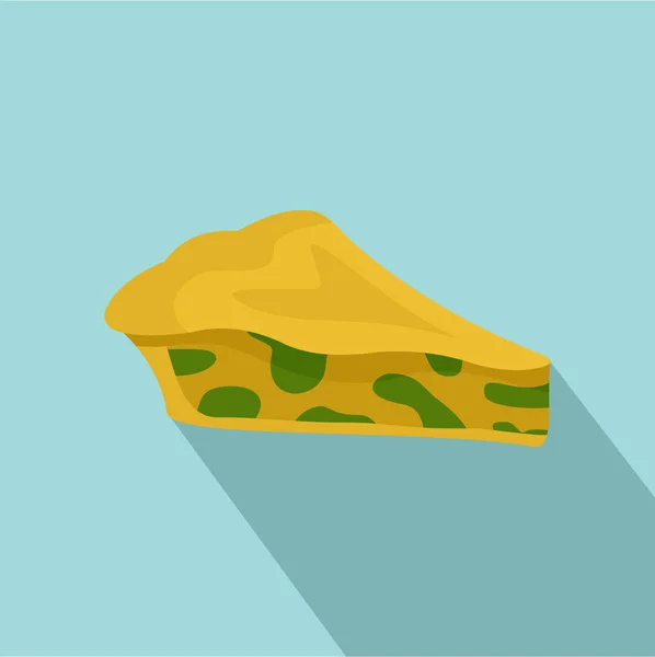 Ícone de bolo de espinafre, estilo plano —  Vetores de Stock