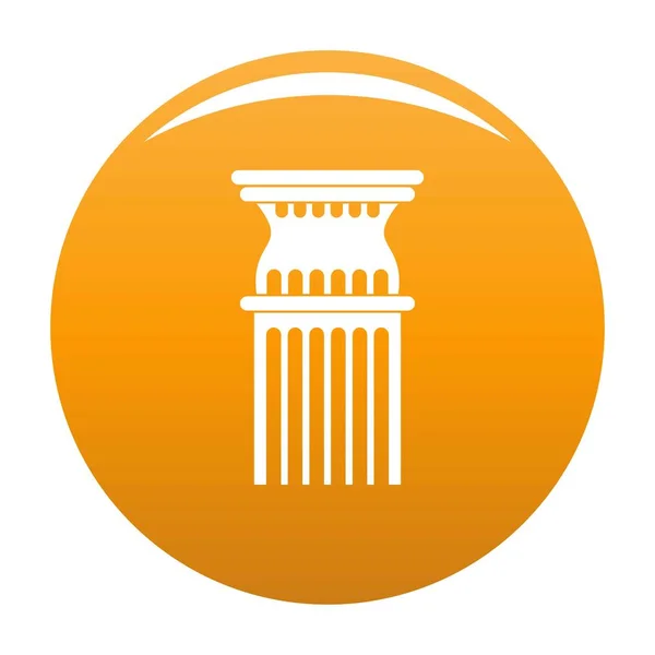 Columna icono vector naranja — Vector de stock