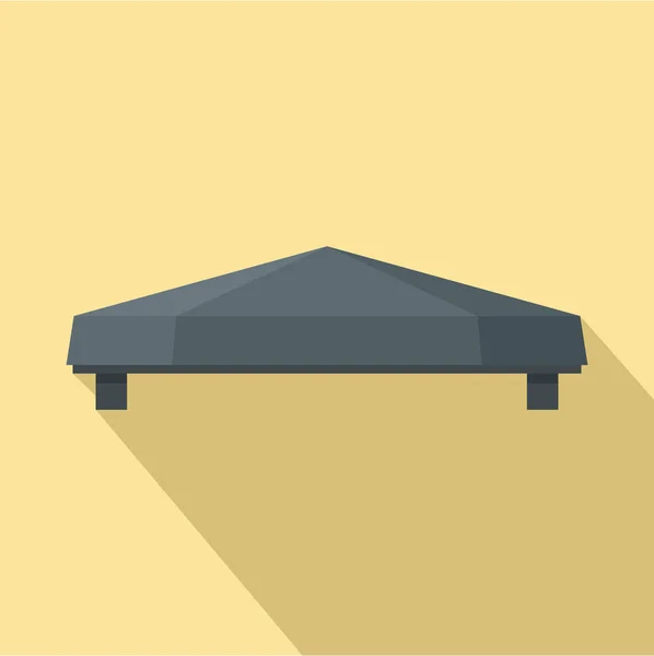 Açık çadır simgesi, düz stil — Stok Vektör