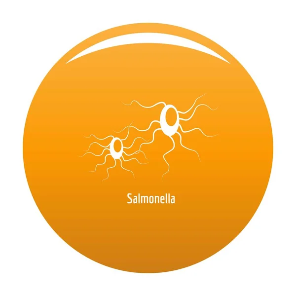 Salmonella icono vector naranja — Vector de stock