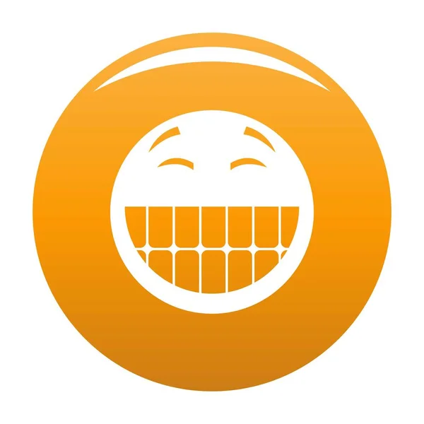 Smile icon vector orange — Stock Vector