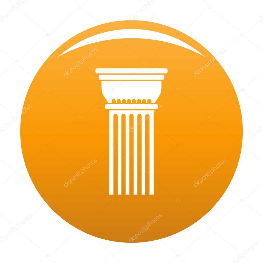 Building column icon vector orange