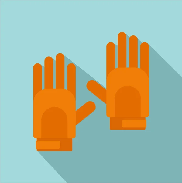 Sportowe rękawice ikona, płaski — Wektor stockowy