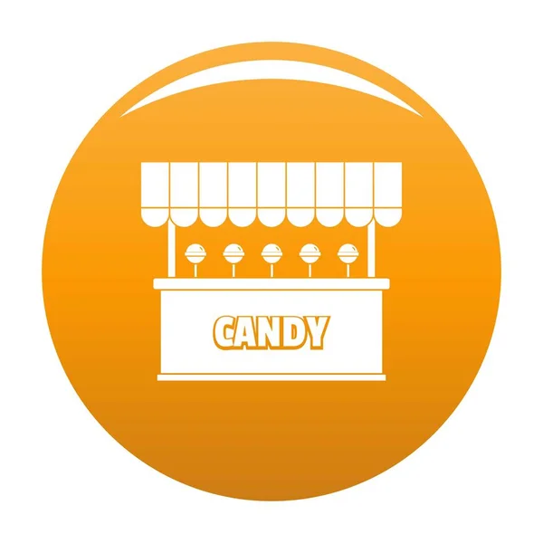Candy venta icono vector naranja — Vector de stock