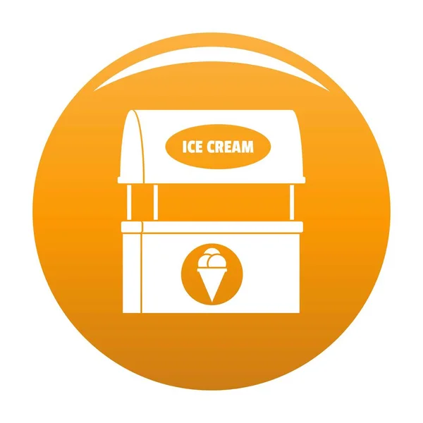 Ice crème prodej Vektorové ikonu oranžové — Stockový vektor