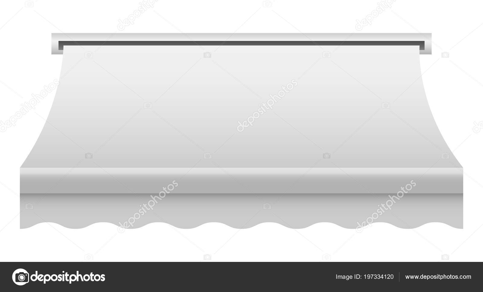 Download White Shop Awning Mockup Realistic Style Vector Image By C Anatolir Vector Stock 197334120