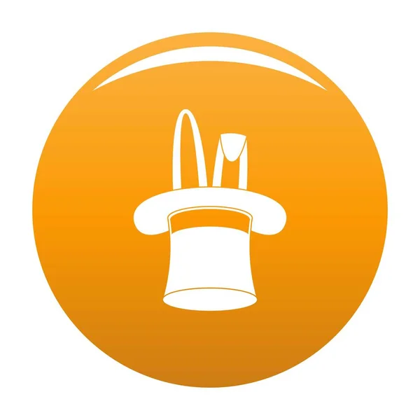 Hut mit Kaninchen-Symbol Vektor orange — Stockvektor
