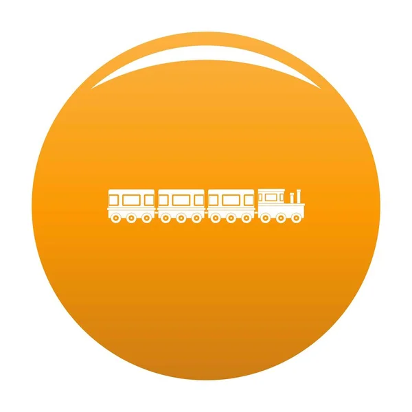 Tren icono vector naranja — Vector de stock