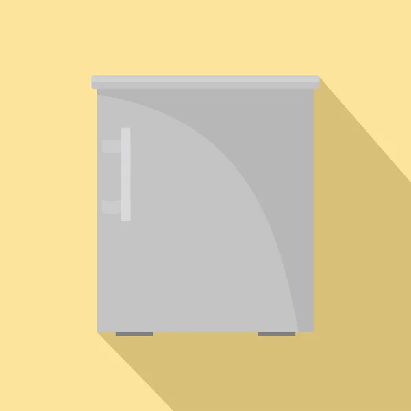 Маленький холодильник, плоский стиль — стоковый вектор