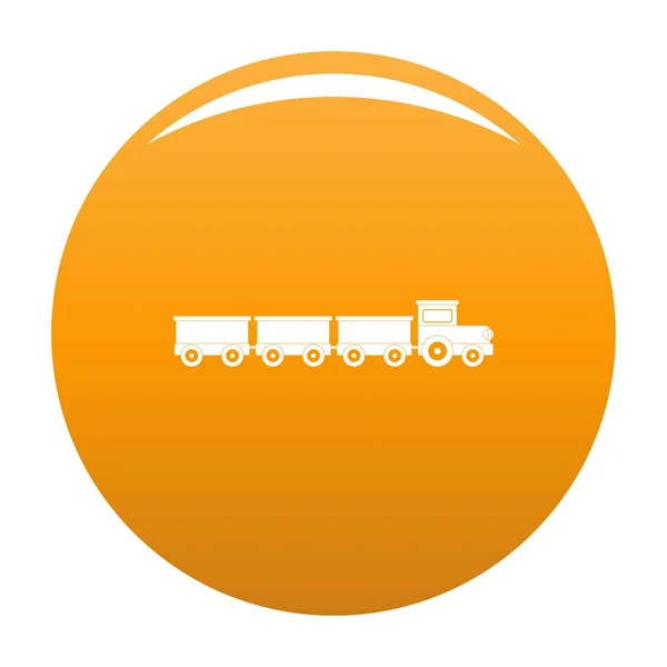 Suburbano tren icono vector naranja — Vector de stock